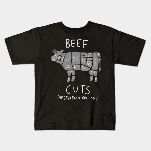 Beef Cuts Vegetarian Edition Kids T-Shirt by isstgeschichte
